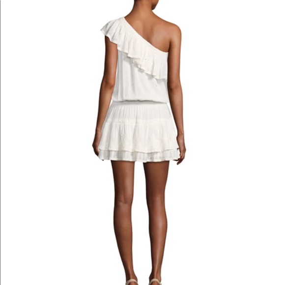 NWT joie kolda one Shoulder Ruffled cotton dress - Picture 2 of 5